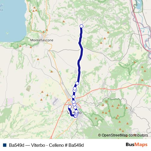 Ba549d bus Line Map