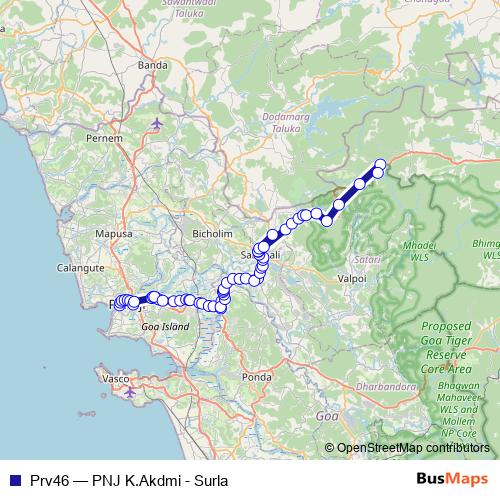 Prv46 bus Line Map