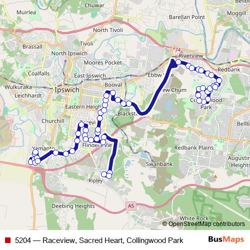 5204 bus Line Map