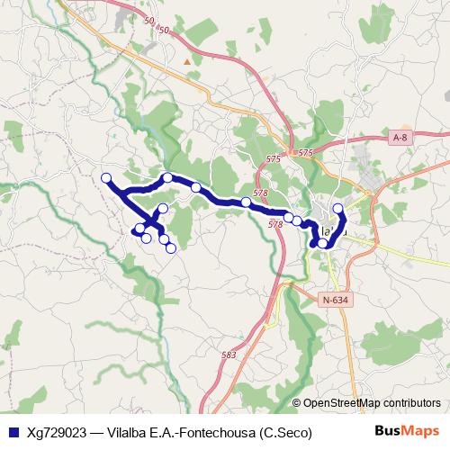 Xg729023 bus Line Map