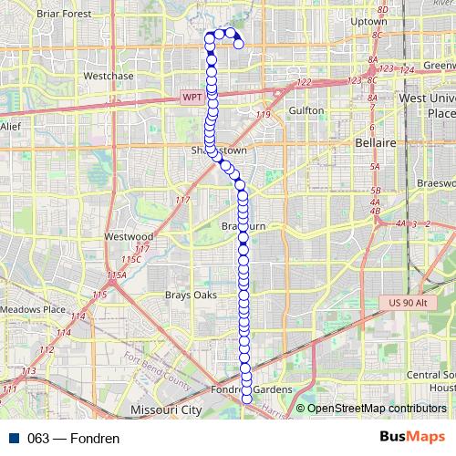 063 bus Line Map