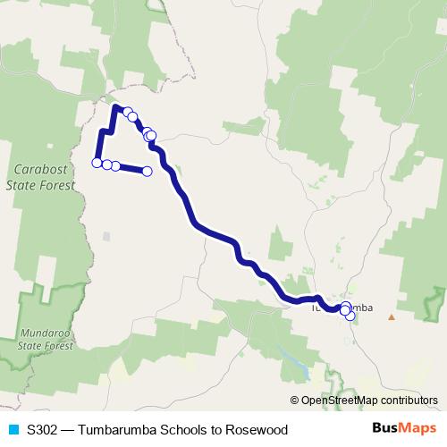 S302 bus Line Map