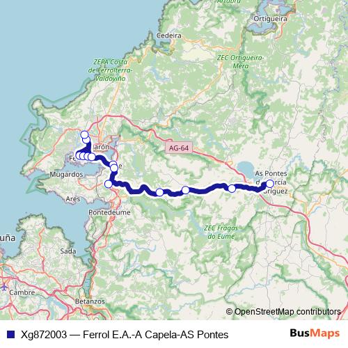 Xg872003 bus Line Map