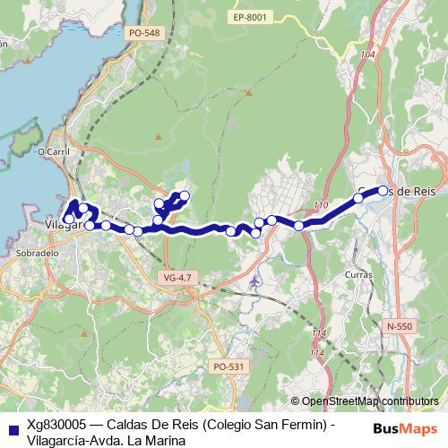 Xg830005 bus Line Map