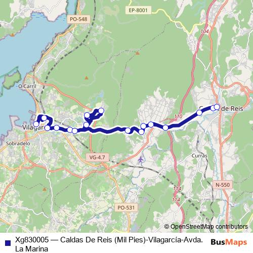 Xg830005 bus Line Map