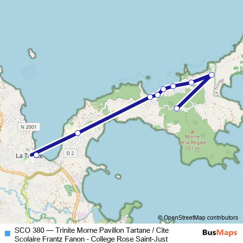 SCO 380 bus Line Map