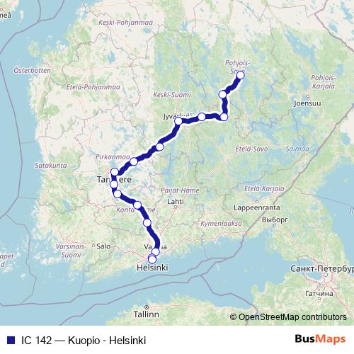 IC 142 rail Line Map