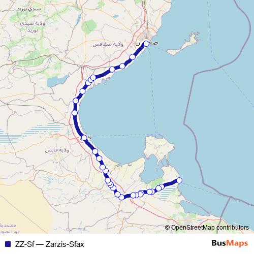 ZZ-Sf bus Line Map