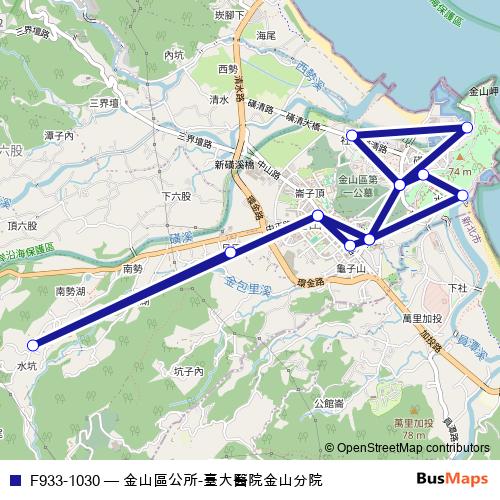 F933-1030 bus Line Map