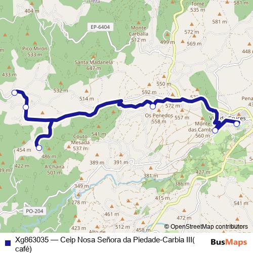 Xg863035 bus Line Map