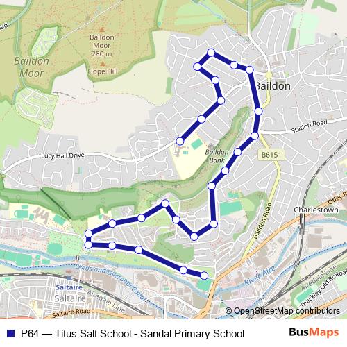 P64 bus Line Map
