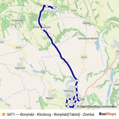 5471 bus Line Map