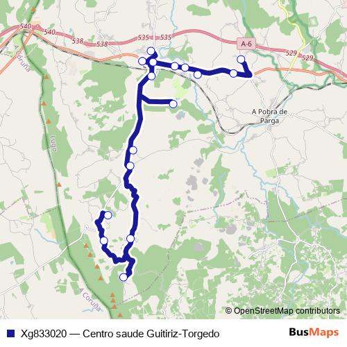 Xg833020 bus Line Map