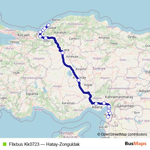 Flixbus Kk0723 bus Line Map