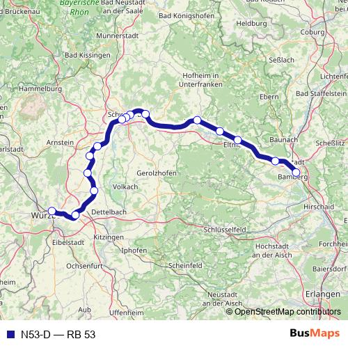 N53-D rail Line Map