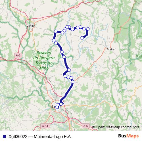 Xg636022 bus Line Map