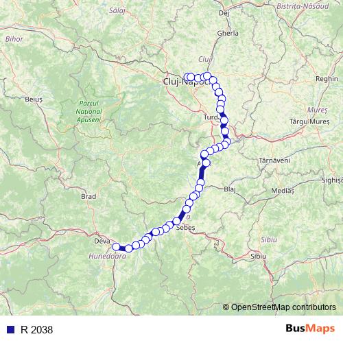 R 2038 rail Line Map