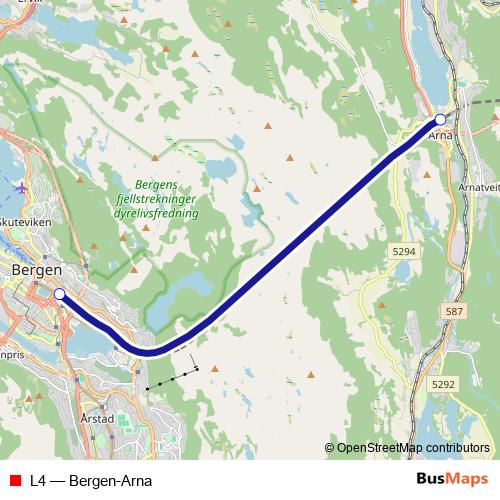 L4 rail Line Map