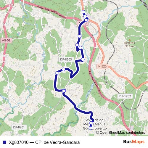 Xg807040 bus Line Map