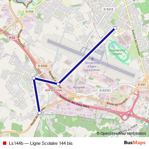 Ls144b bus Line Map