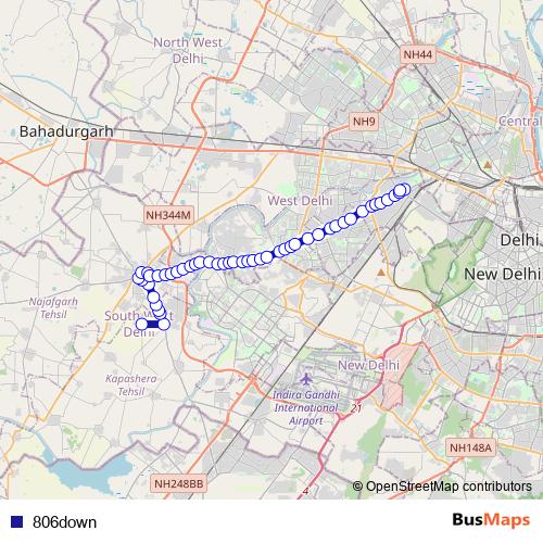 806down bus Line Map