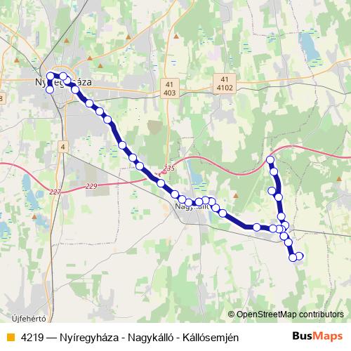 4219 bus Line Map