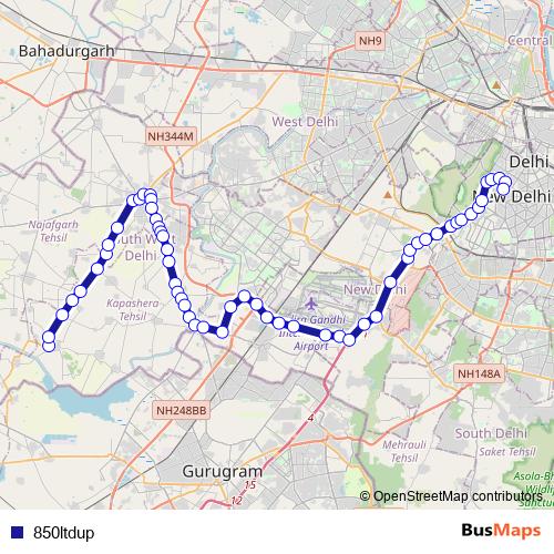 850ltdup bus Line Map