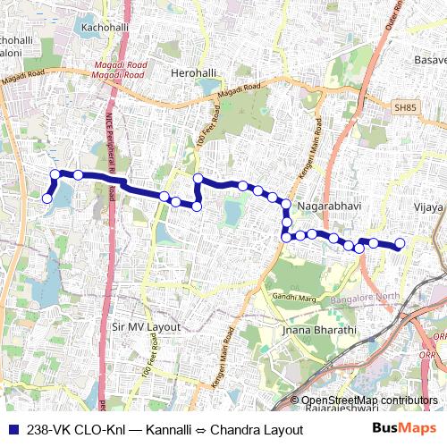 238-VK CLO-Knl bus Line Map