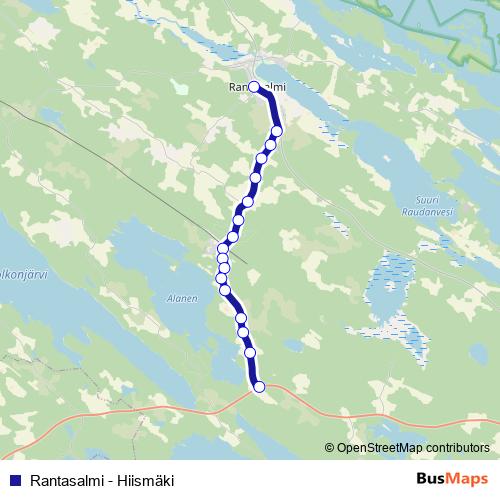 Rantasalmi - Hiismäki bus Line Map