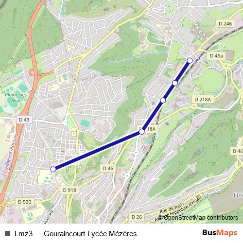 Lmz3 bus Line Map