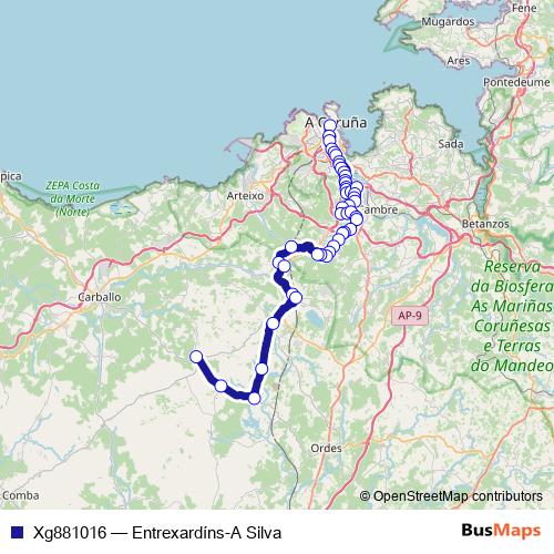 Xg881016 bus Line Map