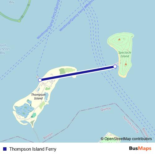 Thompson Island Ferry ferry Line Map