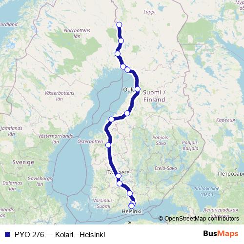PYO 276 rail Line Map