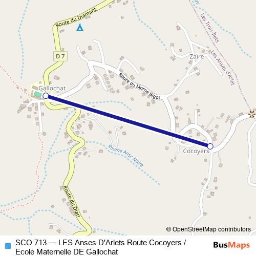 SCO 713 bus Line Map