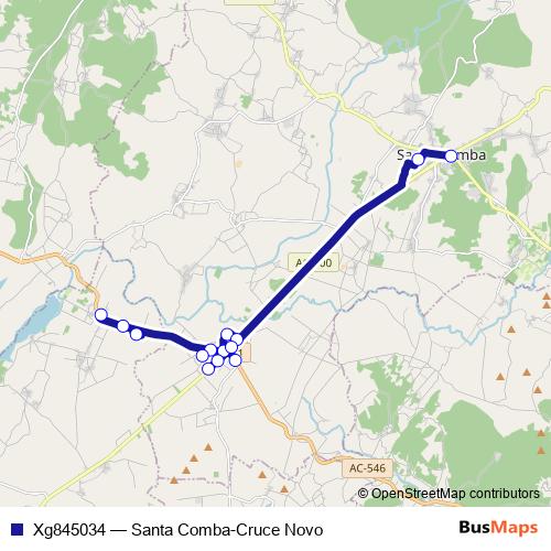 Xg845034 bus Line Map
