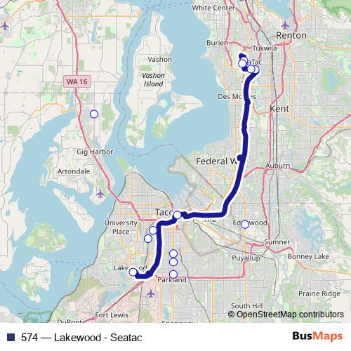 574 bus Line Map
