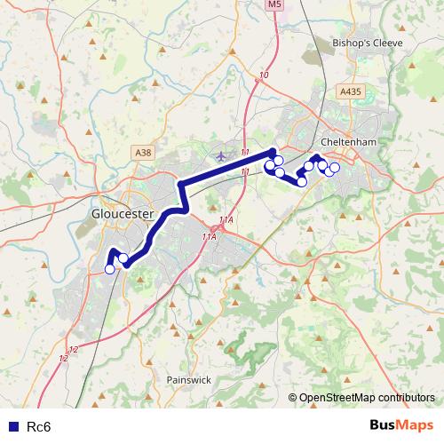 Rc6 bus Line Map