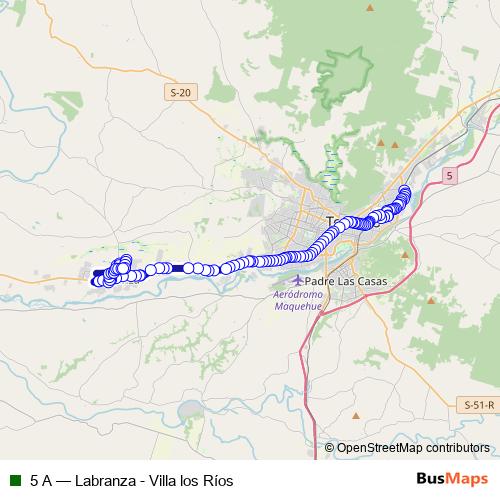 5 A bus Line Map