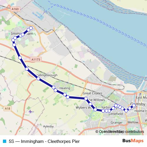 5S bus Line Map