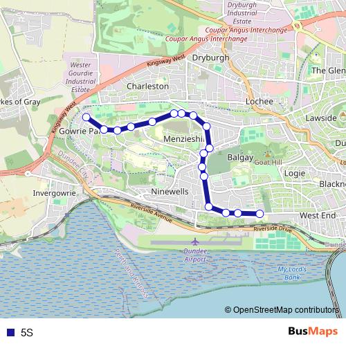 5S bus Line Map