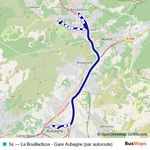 5s bus Line Map