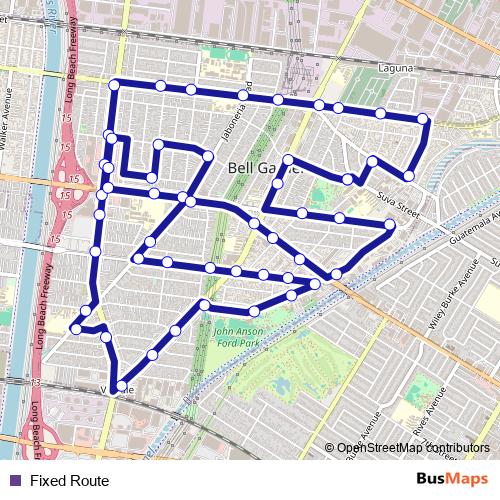 Fixed Route bus Line Map