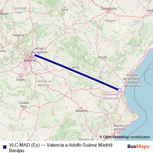 VLC-MAD (Ey) air Line Map