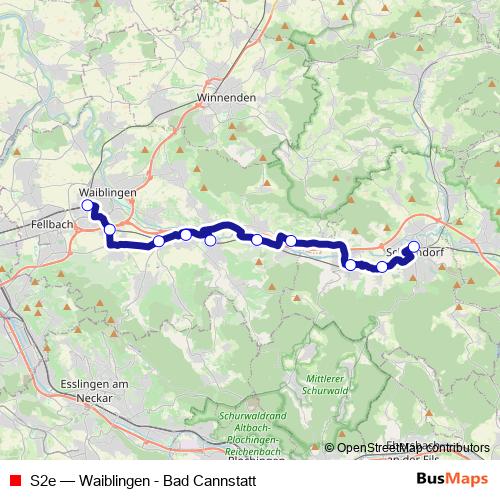 S2e bus Line Map