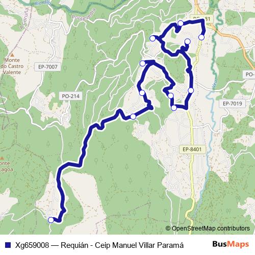 Xg659008 bus Line Map