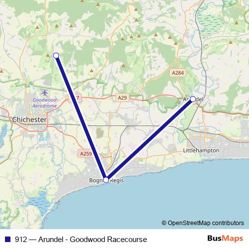 912 bus Line Map