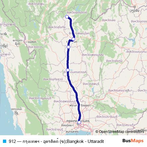 912 bus Line Map