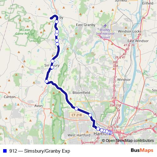 912 bus Line Map