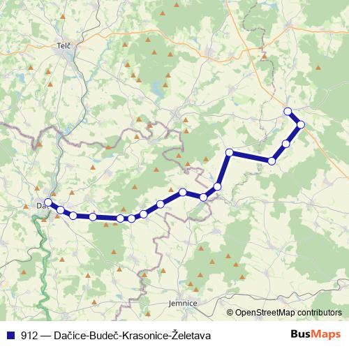 912 bus Line Map