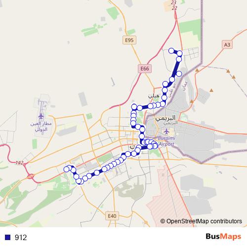 912 bus Line Map